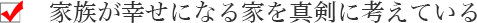 家族が幸せになる家を真剣に考えている